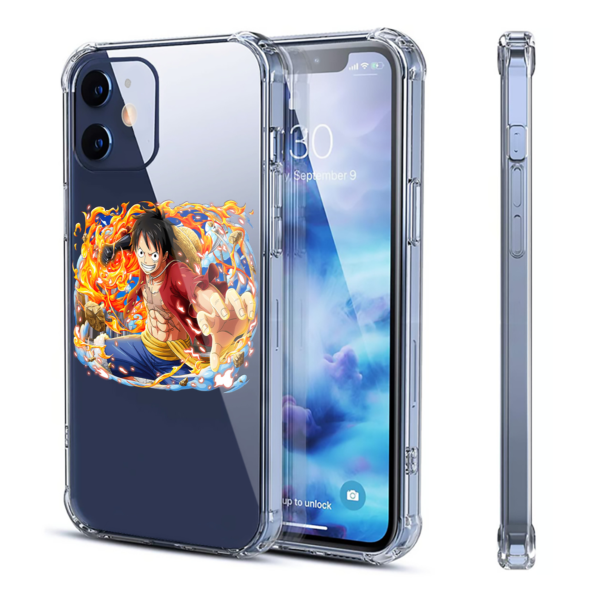 （画像用） ワンピース モンキー・D・ルフィ ONE PIECE Monkey D. Luffy 【iPhone 12シリーズ対応】透明スマホケース（クリアソフトケース）